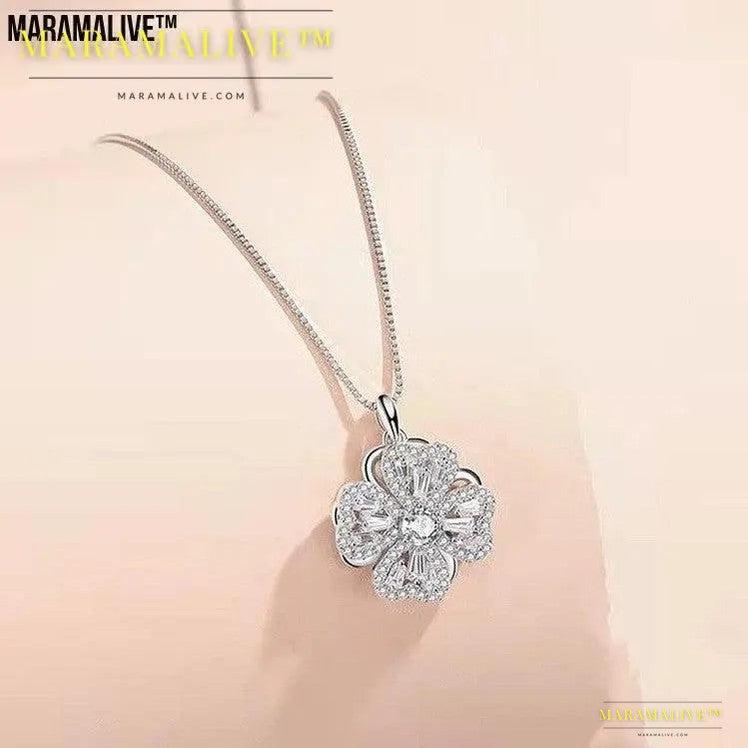 Rotating Clover Necklace