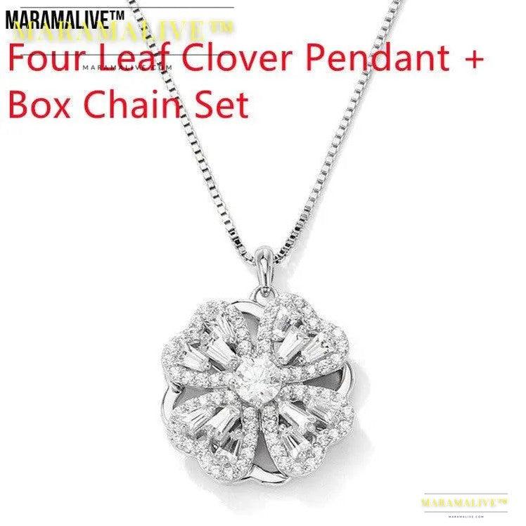 Rotating Clover Necklace