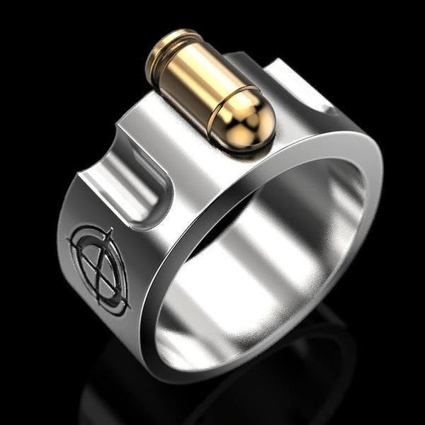 Roulette Bullet Bullet Nest Cartridge Shape Female Couple's Ring