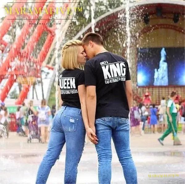 Royal Couple Apparel - Only A King & Queen Matched T-Shirts