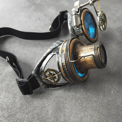 Funky Steampunk Goggles party Rustic Ocular Loupe Glasses for Party Costume