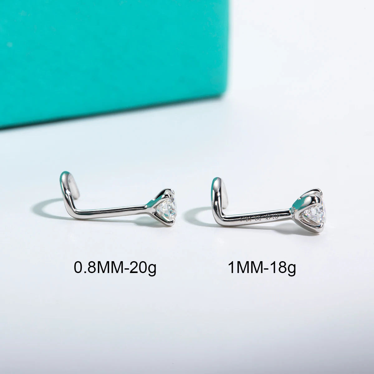 Nose Ring 3mm Moissanite Diamond Pierce Body Jewelry With Certificate Jewelry Making