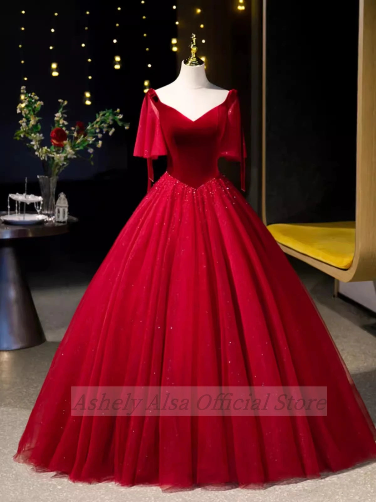 Real Picture Princess Quinceanera Dresses V Neck Short Sleeve Sweet 15 16 Prom Gown vestidos de fiesta elegantes para mujer2024