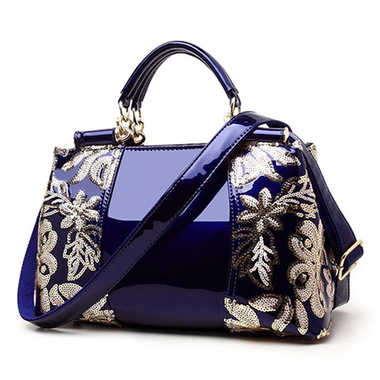 Luxury handbags women bags designer Messenger Bag Totes Shoulder Bags Sequined Embroidery Patent Leather Handbag bolsa feminina