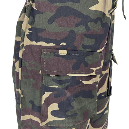 Casual Women's Camouflage Cargo Jumpsuit 2024 Summer Sleeveless Comfortable Fashion Ladies Wide Set Pants