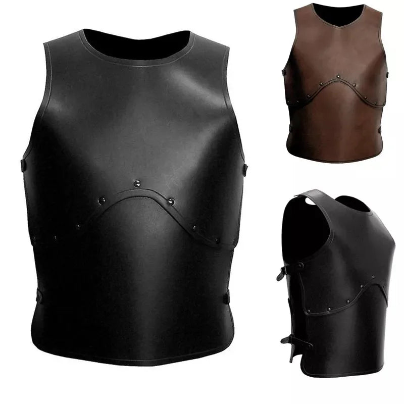 Viking Gladiator Warrior Chest Armor Medieval Leather Belt Breastplate Vest Knight Cosplay Costume Adult Armour For Party LARP