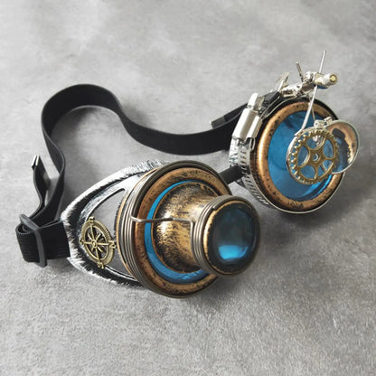 Funky Steampunk Goggles party Rustic Ocular Loupe Glasses for Party Costume