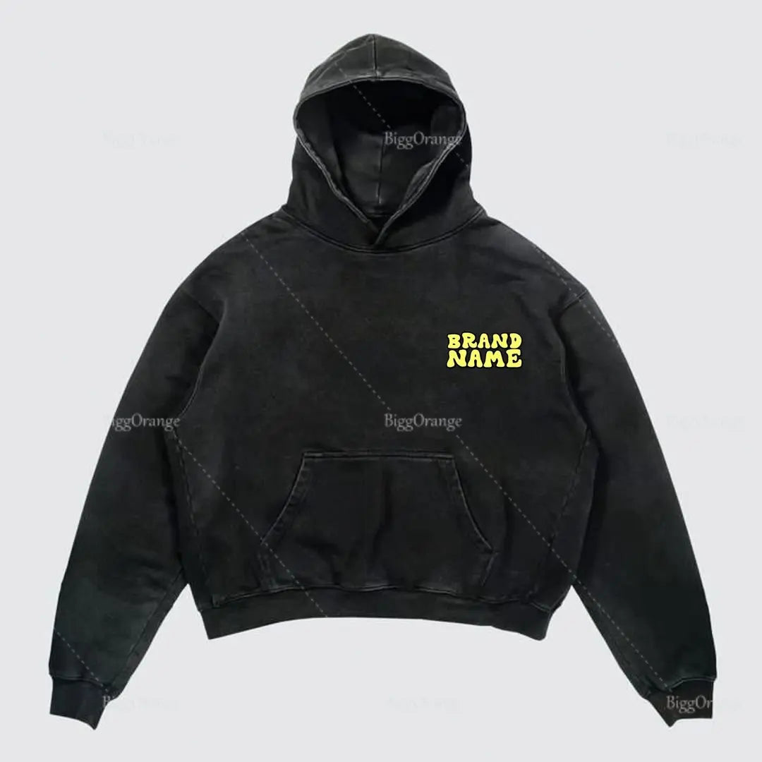 Oversized Letter Print Streetwear High Quality Zip Hoodie Vintage High Street Sweatshirt Goth Jacket Y2k Hoodies Men with yellow "Maramalive™" text on the chest, perfect for Four Seasons casual style, displayed against a plain gray background.