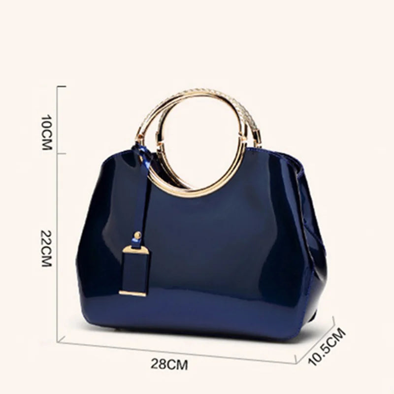 New Fashion Famous Brands Women Bag High Quality Women Handbags Patent Leather Ladies Cross Body Messenger Shoulder Bags