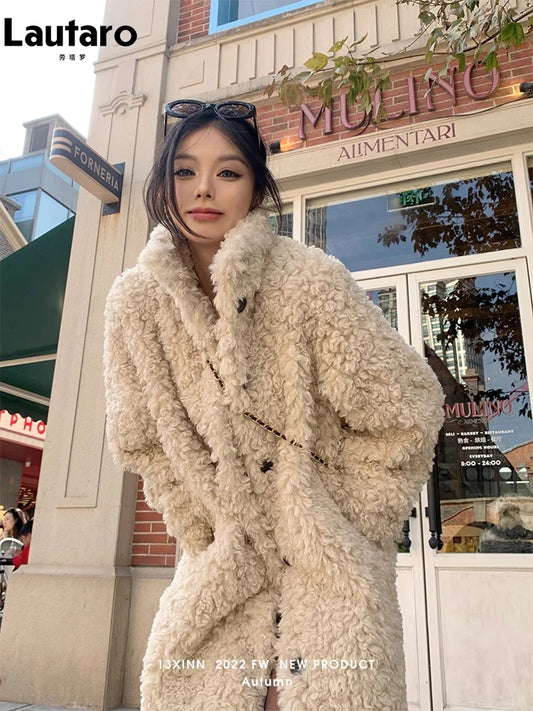 Winter Long Loose Casual Soft Thick Warm Fluffy Black Faux Fur Coat Women Stand Collar Hairy Furry Fuzzy Overcoat 2023