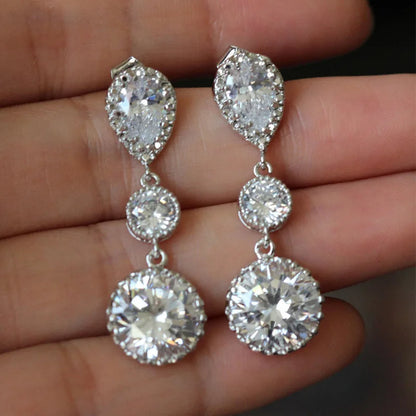 52 Styles Lab Moissanite Dangle Earring 925 sterling silver Jewelry Party Wedding Drop Earrings for Women Bridal Birthday Gift