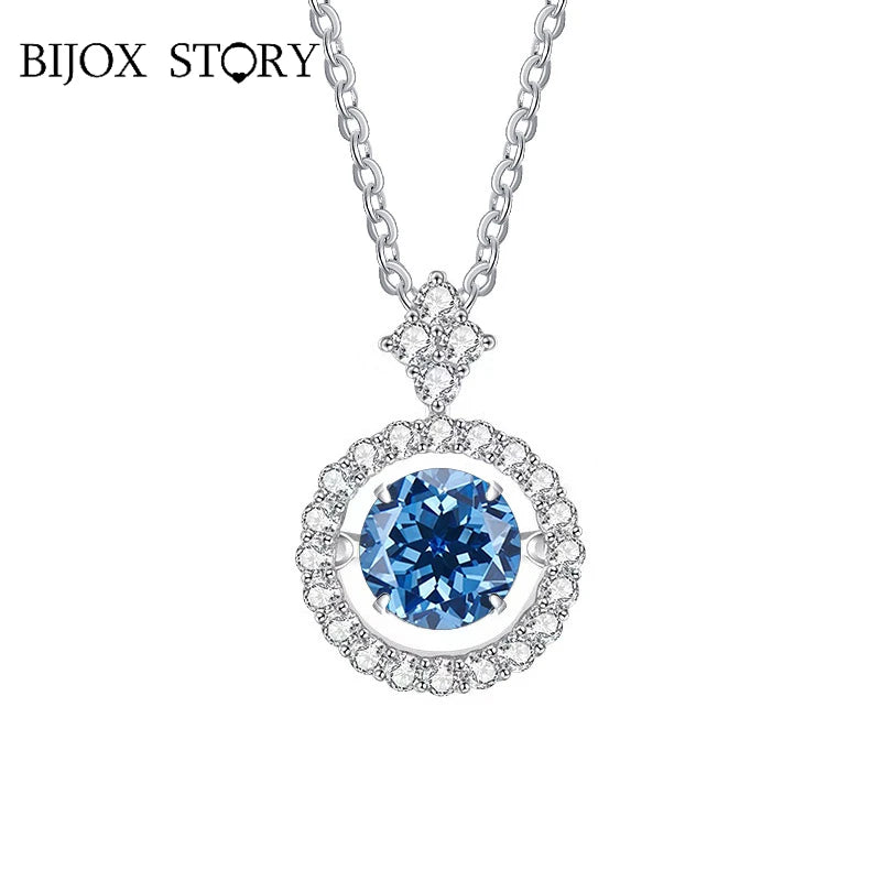 Stunning Silver Moissanite Pendant Necklace Jewelry Gift