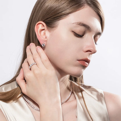 Moissanite Stud Earrings in 14k Gold - Timeless & Durable