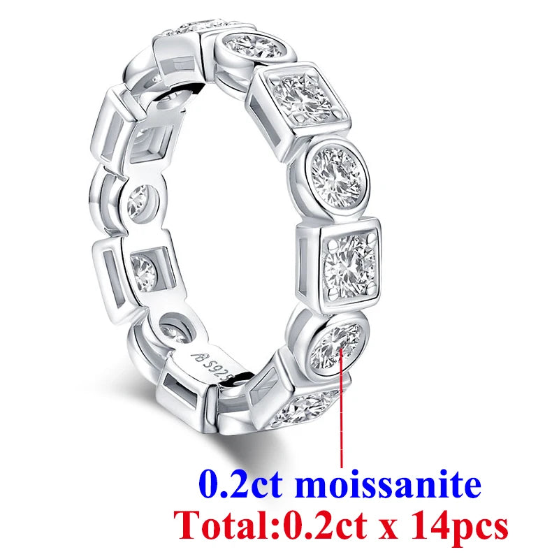 Luxury women's moissanite diamond rings