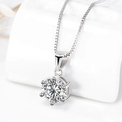 Moissanite Pendant Necklaces For Women Sterling Silver 925 D Color VVS Lab Diamond Fine Jewelry Wedding Party Gift