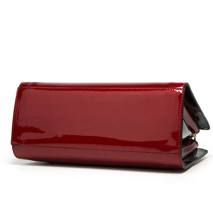 Luxury Designer Handbag Women Shiny Leather Office Ladies Hand Bags Red Beige Blue Sac De Luxe Femme Bolso Mujer 2023 Black