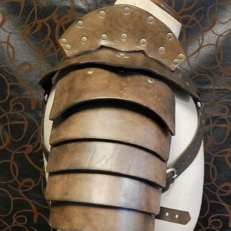 Medieval Double Shoulder Armor for Viking Gladiator Samurai and Knight Battle Larp Cosplay and Renaissance Vintage Party Props