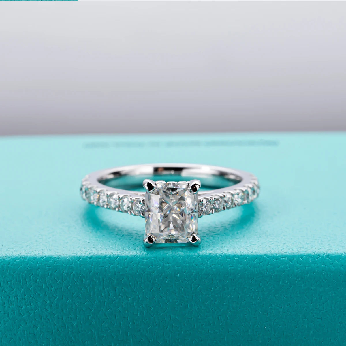 Elegant Sparkling Moissanite Engagement Ring - Simply Perfect!