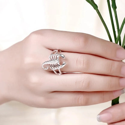 Beautiful ring Fashion fashion Scorpion 925 Sterling Silver NICE women Domineering Lady Ring jewelry Classical gift