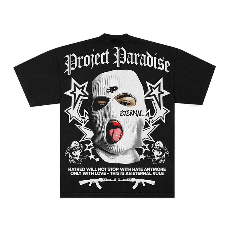 Y2K men clothing graphic t shirts Streetwear Casual Cotton Oversized Tshirt Hip Hop Men Punk Loose Gothic T Shirt top