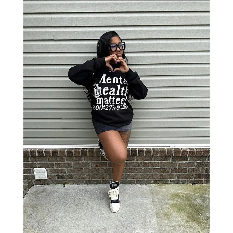 Y2K Europe and America Autumn/Winter Letter Letter Printing Casual Hoodie Street Hip Hop Hooded Pullover Coat Men Clothing