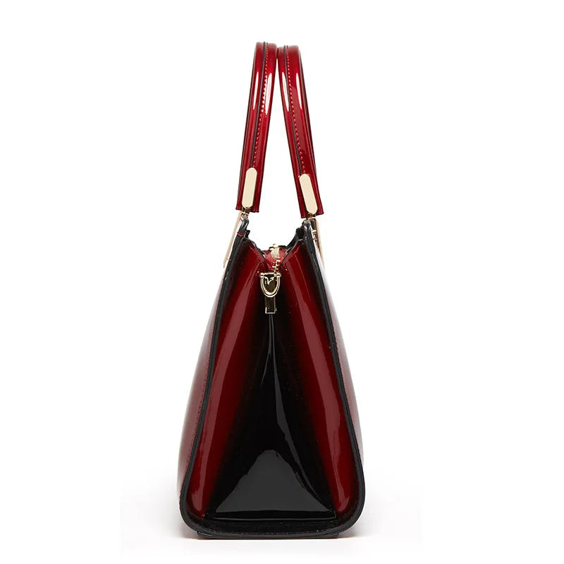 Luxury Designer Handbag Women Shiny Leather Office Ladies Hand Bags Red Beige Blue Sac De Luxe Femme Bolso Mujer 2023 Black