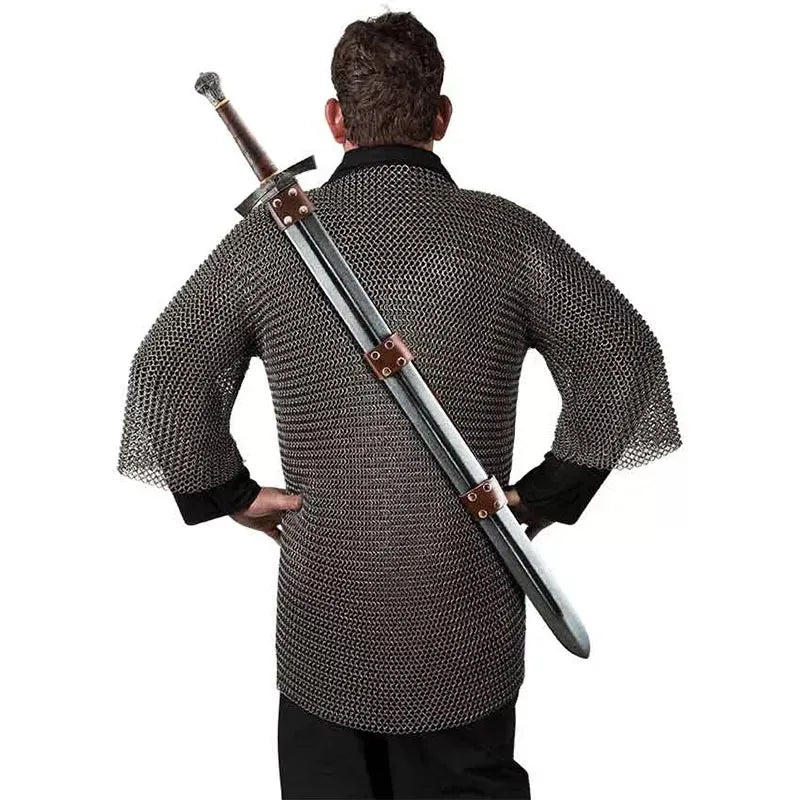 Medieval Sword Holder Leather Shoulder Belt Strap For Back Sheath Scabbard Rapier Holster Warrior Hyrule Zelda Cosplay Costume