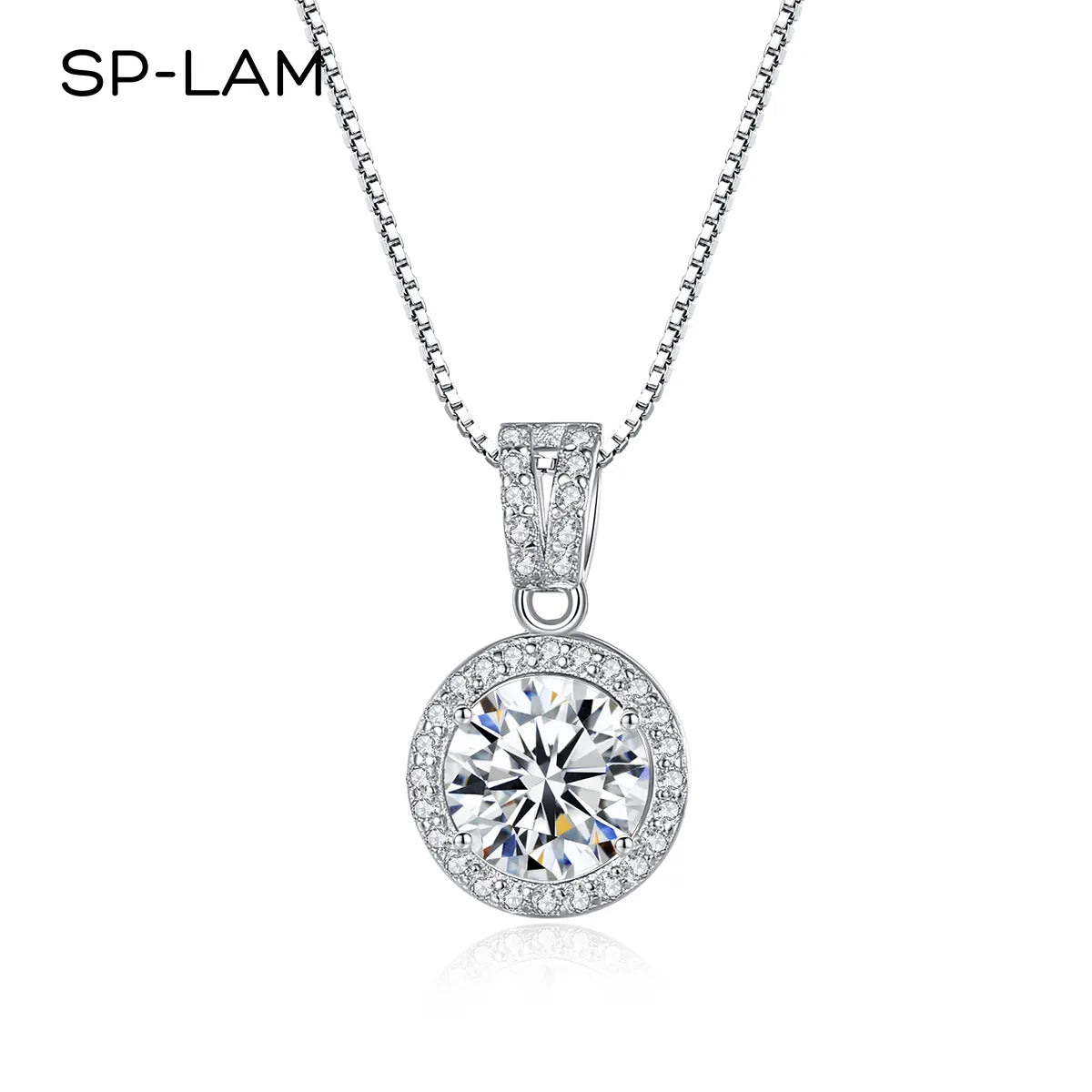 Moissanite Diamond Pendant Necklaces For Women 925 Sterling Silver Luxury Chain Trending Iced Bling Wedding Jewelry