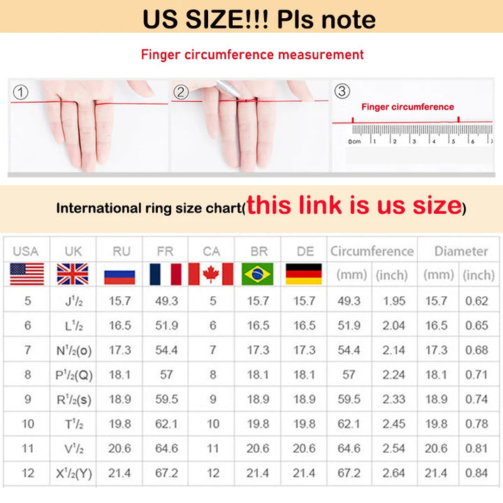 US sizing chart comparison to other countries