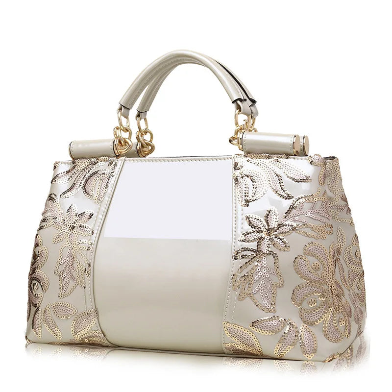 Luxury handbags women bags designer Messenger Bag Totes Shoulder Bags Sequined Embroidery Patent Leather Handbag bolsa feminina