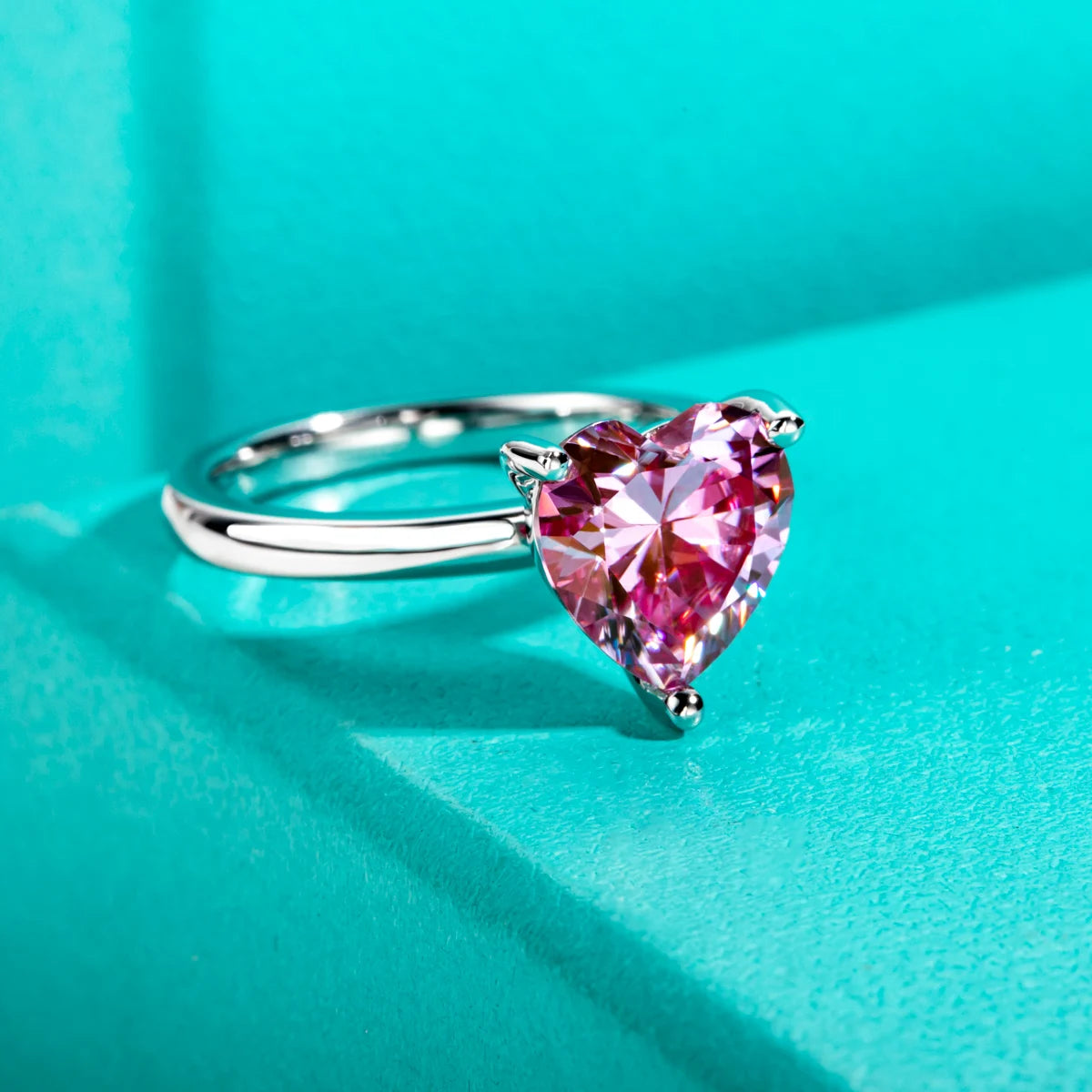 Pink Moissanite Heart: A Dream Engagement Ring for Your Love
