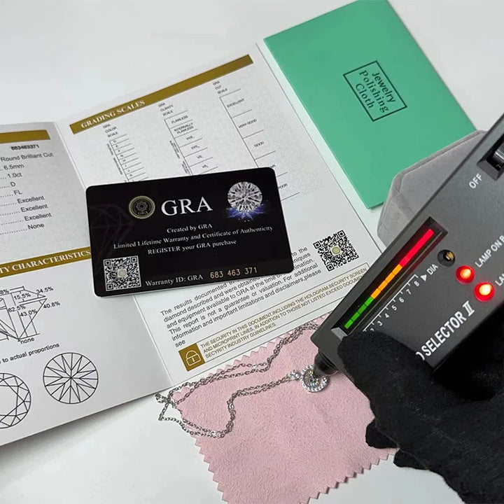 GRA certificate, with Diamond Tester