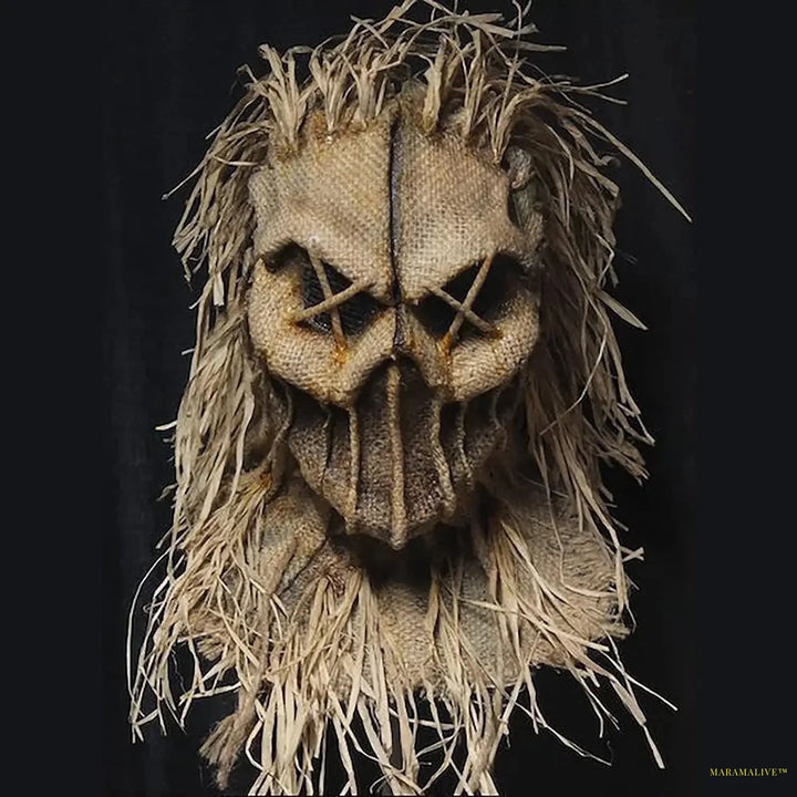 Scarecrow Mask Horror Halloween Mask Creative Costume Headgear Full Face Adult Unisex Masquerade Party Cosplay Scary Props Gifts