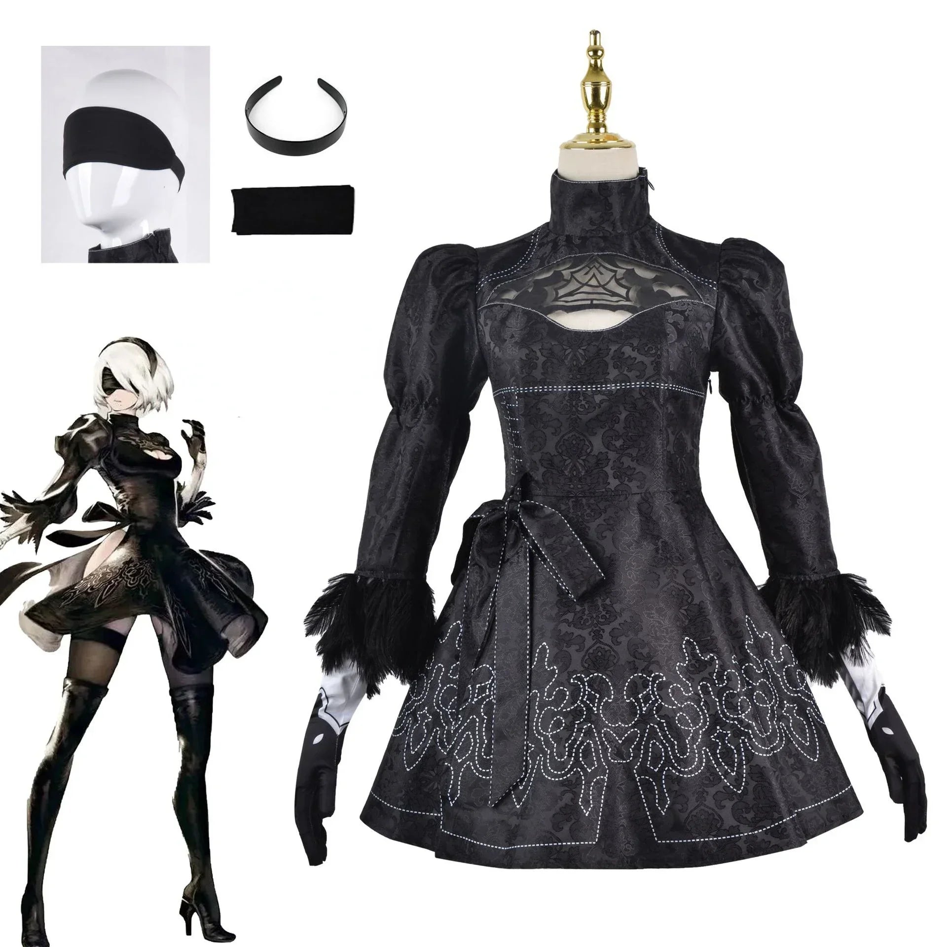 Cosplay Costume Yorha 2B sexy Outfit Games Women Role Play Costumes Girls Halloween Party Fancy Dress