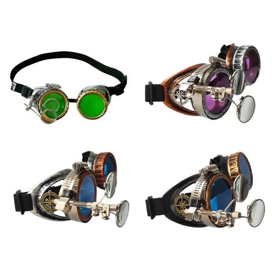 Upgraded Steampunk Goggles Welding Goth Cosplay Vintage Goggles Rustics RaveParty Fancy DressCostume for Women Men Gift