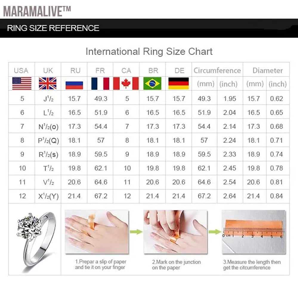 Serenty Day Four Claw D Color 9mm 3 Carat Full Moissanite Row Rings Set For Women S925 Sterling Silver Band Plated 18K