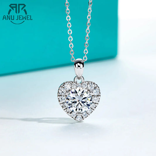 Heart-Shaped Moissanite Necklace - An Elegant Gift for Her