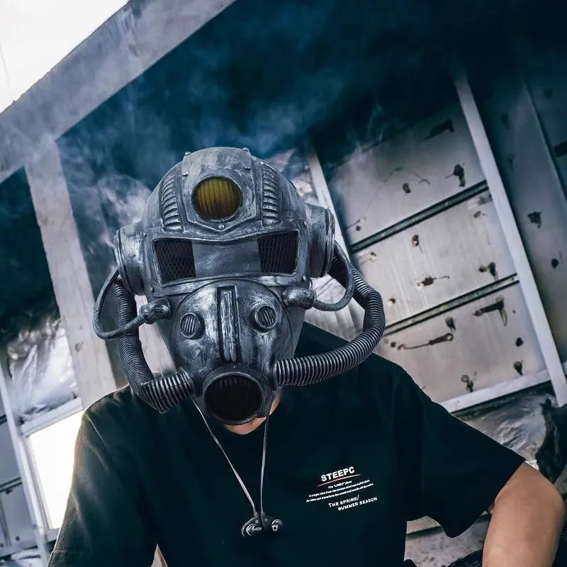 Fashion Function Headgear Makeup Punk HD Mask Masquerade Mask Props Halloween Robot Helmet Gothic Punk Bar Nightclub Styling