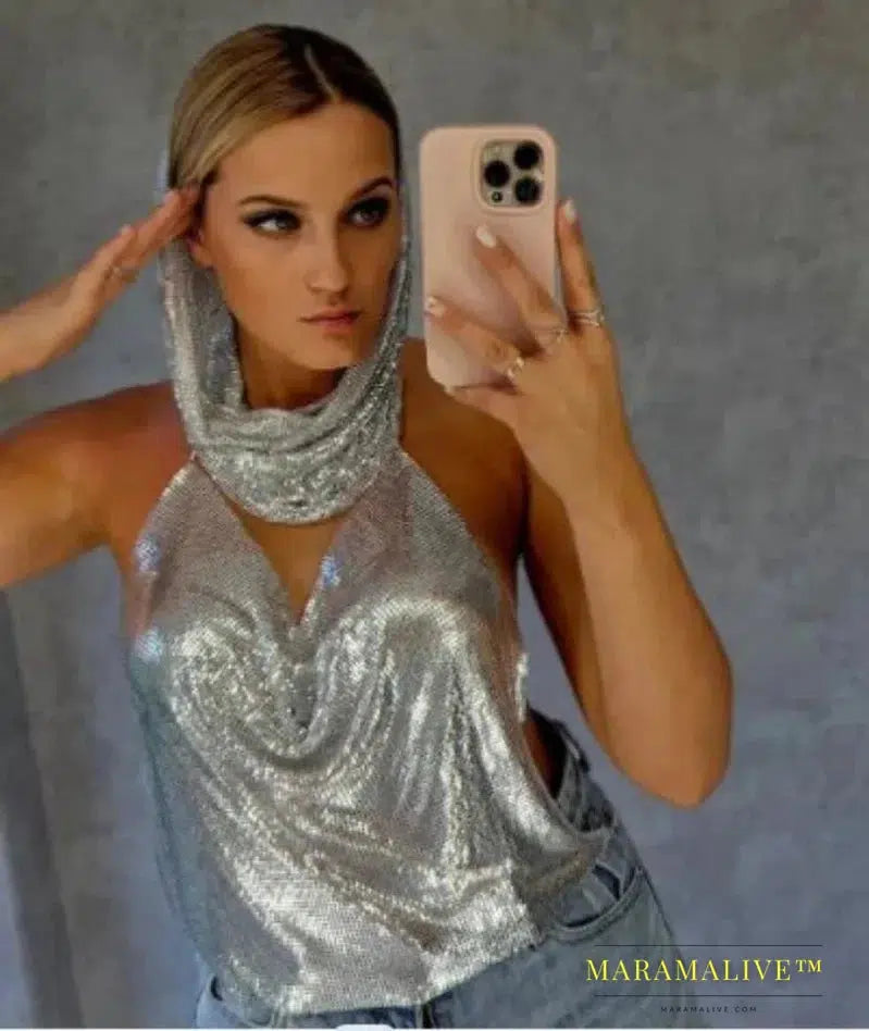 Shimmer in Style: Chic Sequined Crop Tops for Women