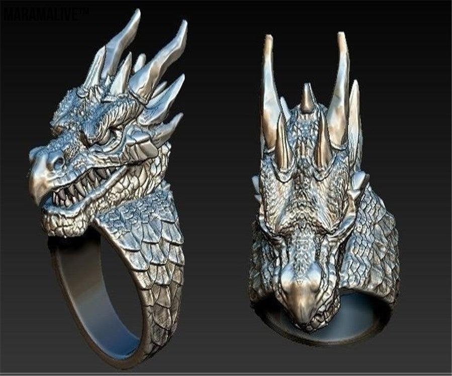 Silver Dragon Ring