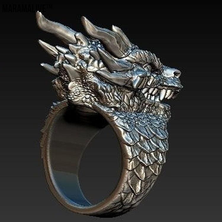 Silver Dragon Ring