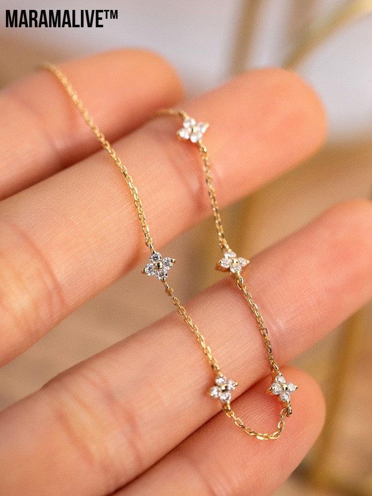 Silver Plated 18K Gold Zircon Minimalist Bracelet Breath-taking