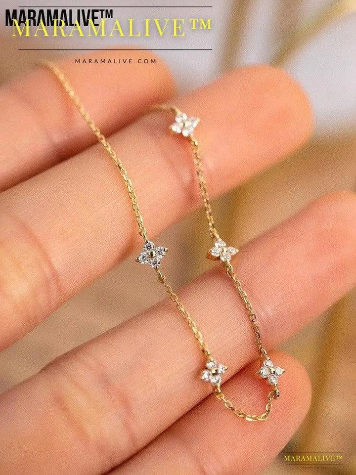 Silver Plated 18K Gold Zircon Minimalist Bracelet Breath-taking