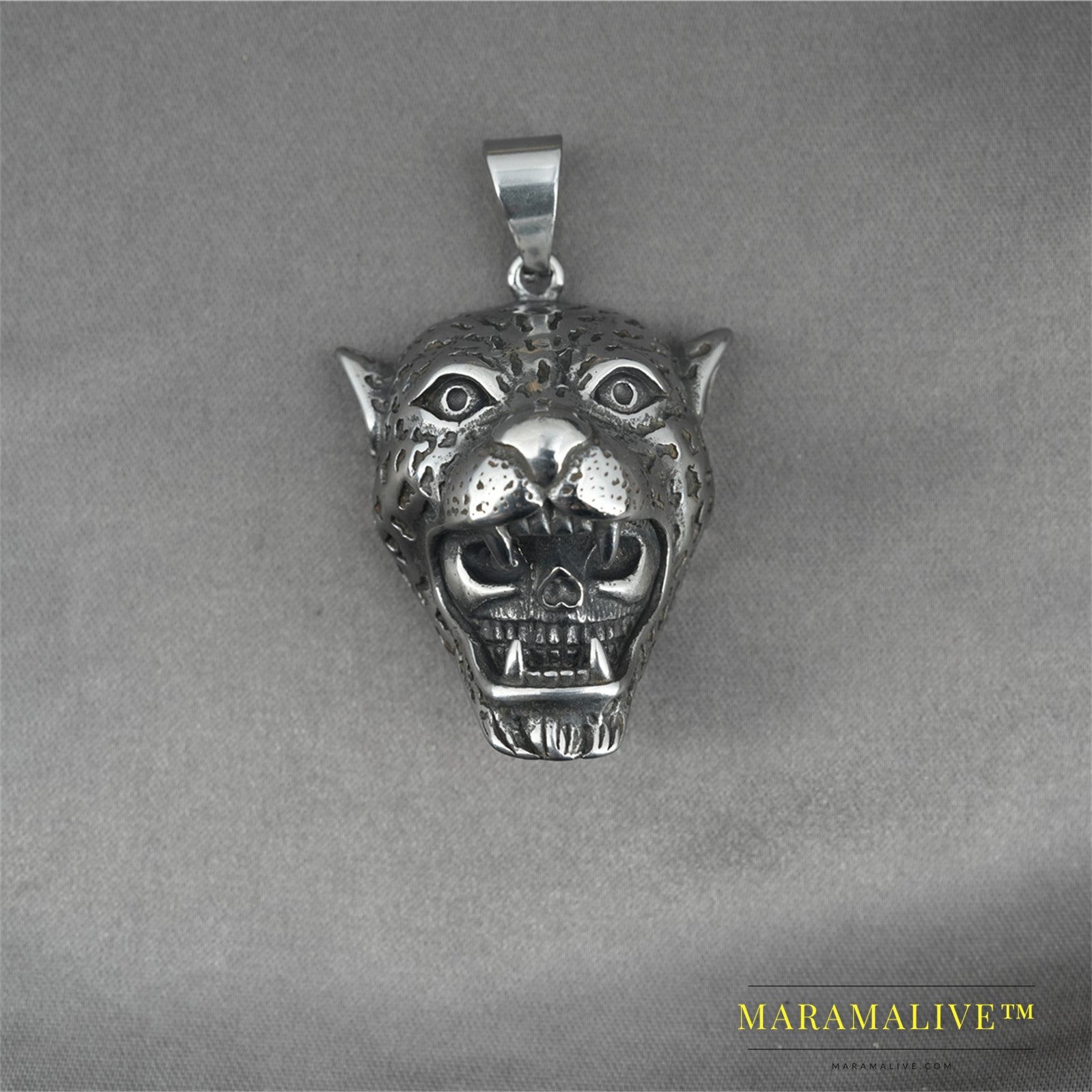 Simple Tiger Skull Lion Pendant Necklace