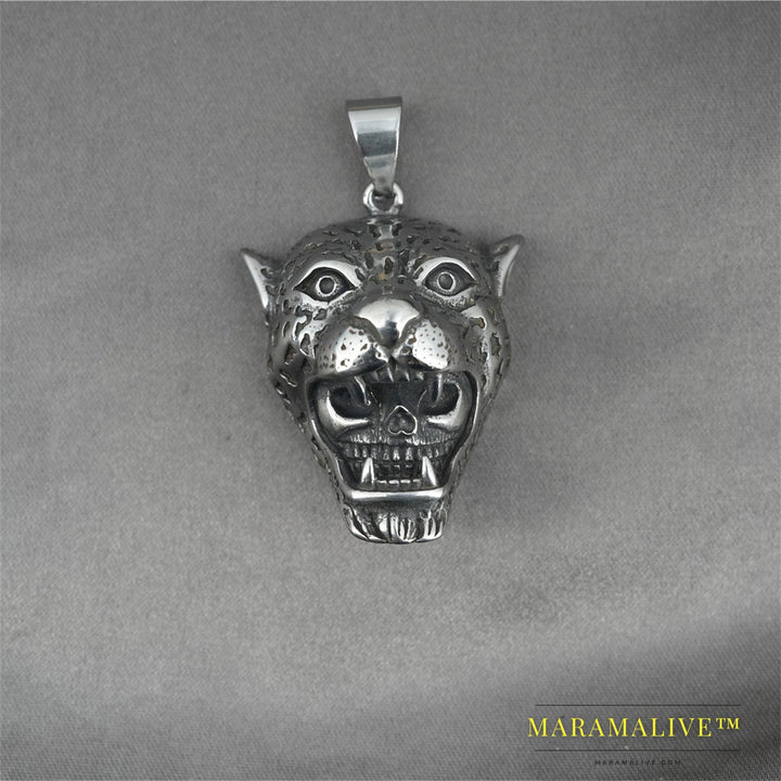 Simple Tiger Skull Lion Pendant Necklace