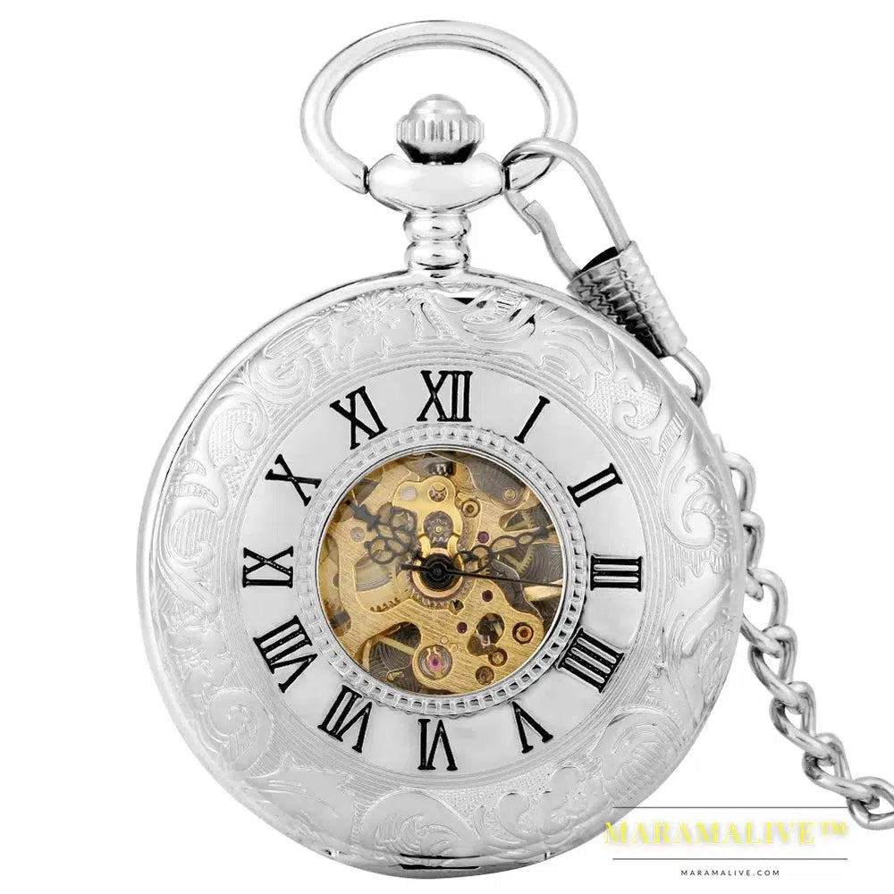 Skeleton Dial Watch with Chain - Perfect Loved One's Gift