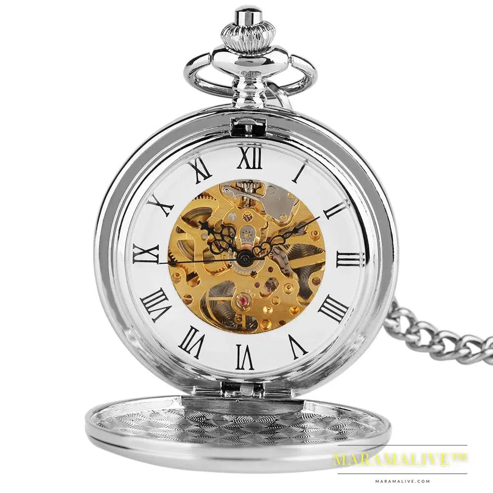 Skeleton Dial Watch with Chain - Perfect Loved One's Gift