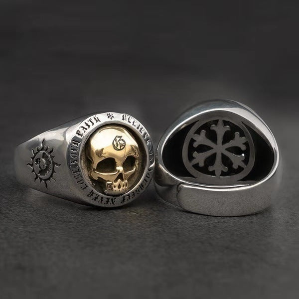 Skull Hip Hop Punk Rock Men's Ring