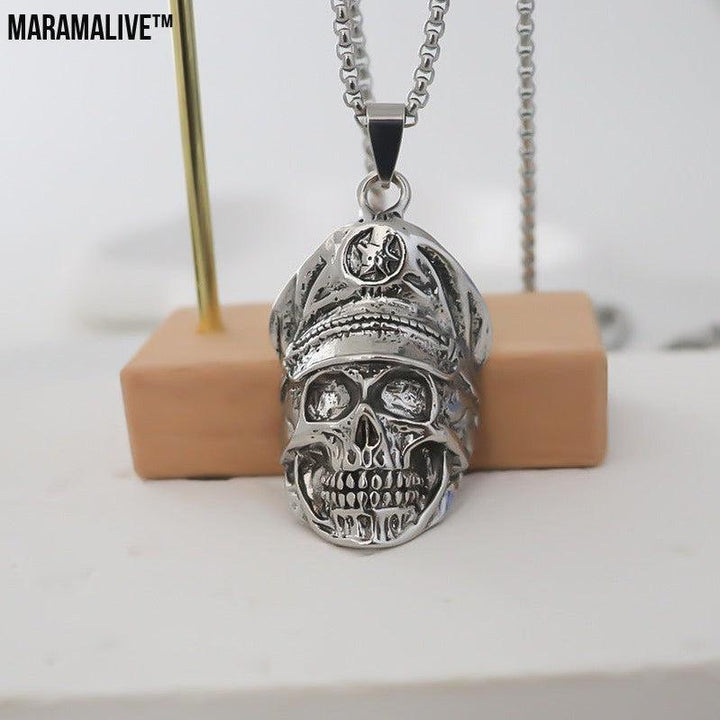 Skull Pope Pendant Men's Simple Alloy Necklace