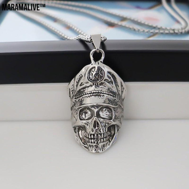 Skull Pope Pendant Men's Simple Alloy Necklace